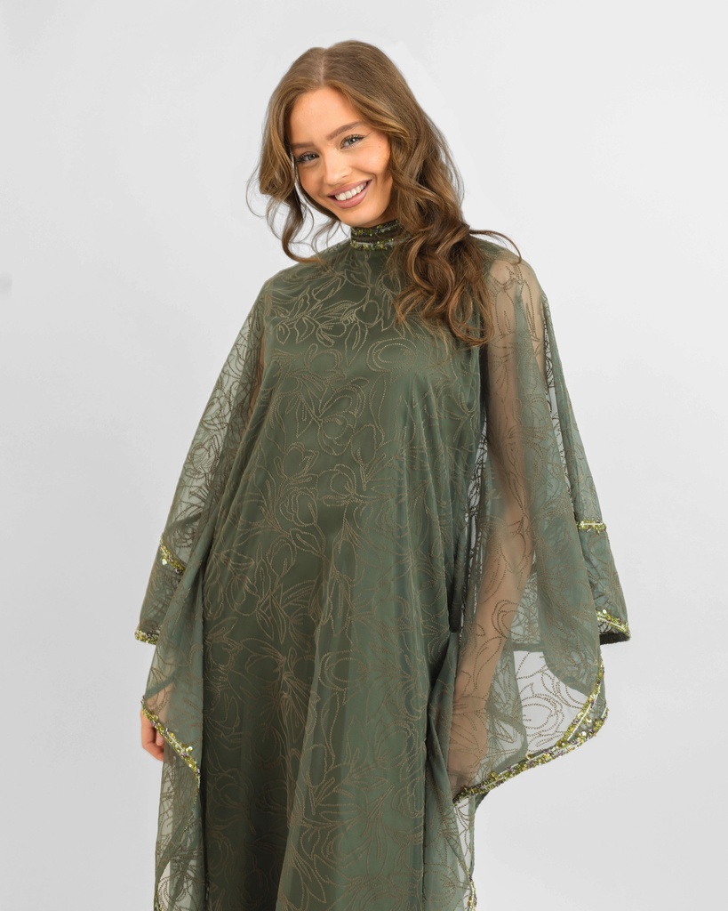 Green Floral Kaftan